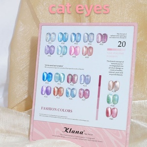 KLANA 24 สี แม่เหล็กเพชรตกแต่งเล็บแบบตาแมว เจลยูวีแม่เหล็กสำหรับเล็บเจลตาแมวแบบ LED - Product Image 4