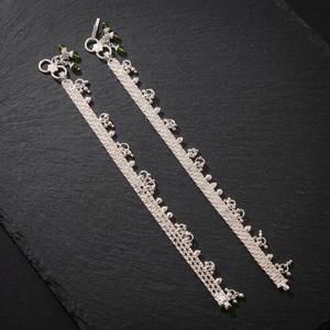 Chaînes de cheville élégantes pour femmes, en argent antique, design Payal, chaîne de pied traditionnelle oxydée, bracelet de cheville, bijoux fins, vente en gros - Product Image 4