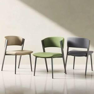 Schienale alto Hotel ristorante Designer in metallo italiano pelle nordica all'aperto sedie <span class=keywords><strong>da</strong></span> <span class=keywords><strong>pranzo</strong></span> di lusso moderno per tavolo e sedia - Product Image 3