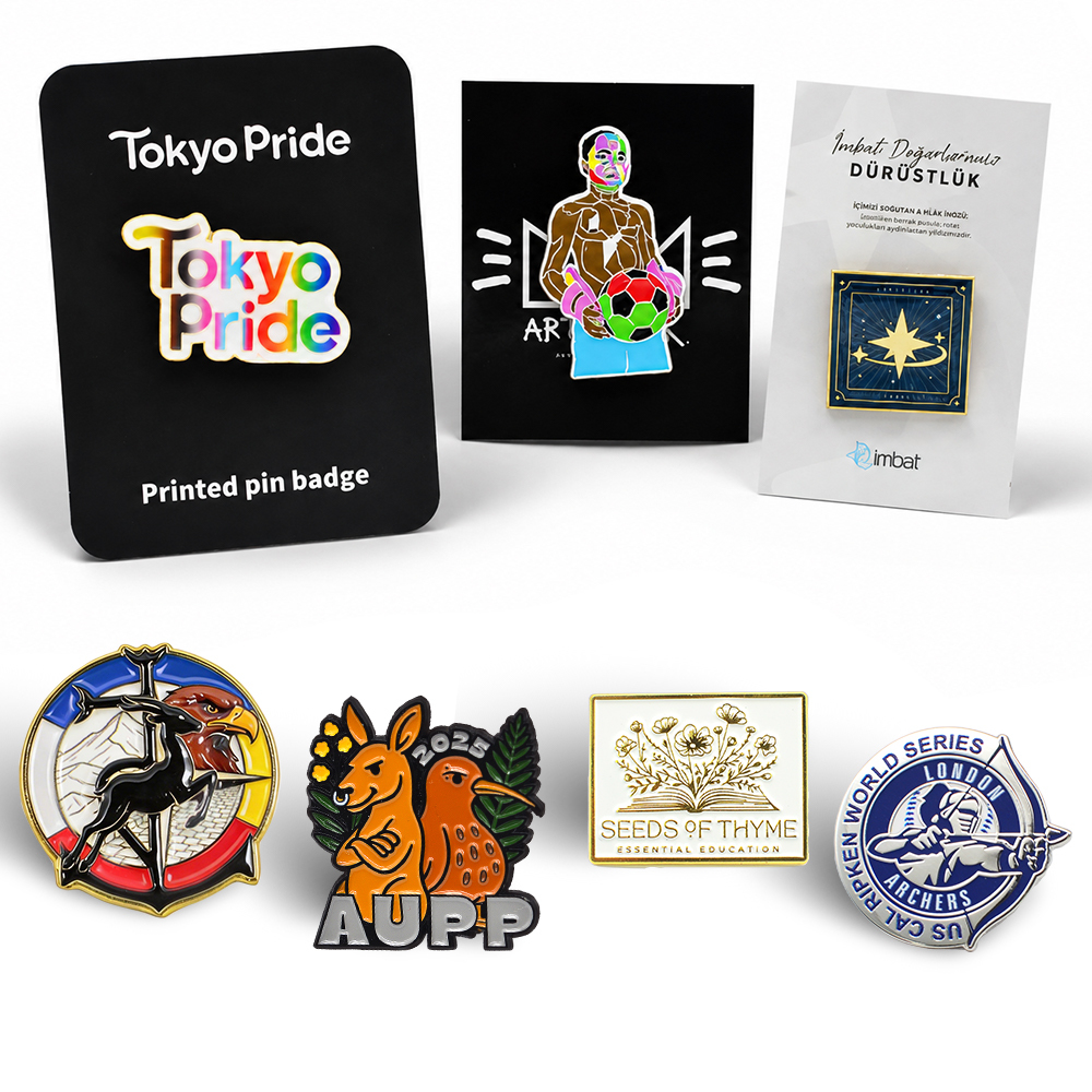 Custom Logo Soft & Hard Enamel Pins | Round Metal Badge Lapel Pin Manufacturer