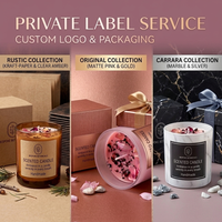 Vela Aromática de Cera de Soja con Aroma a Flor de Cerezo Personalizada, con Decoración Floral de Cristal para el Hogar, Regalo, Spa, Aromas Mixtos y Marca Privada OEM
