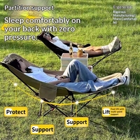 Chaise de camping et de pêche d'extérieur à dossier haut, inclinable, pliable, en tissu Oxford, avec trois positions d'inclinaison