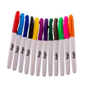 Ensemble de marqueurs effaçables professionnels à pointe fine Sharpi, permanents, non toxiques, avec logo personnalisé, 12 couleurs, avec clip pour la marque - Product Image 1