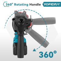 Marteau perforateur électrique sans fil YOFIDRA 26 mm, mandrin SDS, perceuse à percussion, 4 modes pour béton et bois