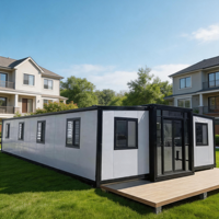 Maison conteneur extensible à installation rapide pour chantier, avec panneaux sandwich durables