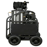 Nettoyeur haute pression à eau chaude 4000 PSI à moteur thermique, idéal pour éliminer la saleté tenace des animaux et la poussière d'usine