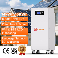 Batterie au lithium LiFePO4 48V 10Kwh 15Kwh 20Kwh pour stockage d'énergie solaire domestique, 8000 cycles, avec garantie de qualité de 10 ans