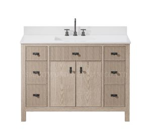 Mueble de Baño Minimalista de Alta Gama con Cajones de Cierre Suave y Lavabo de Cerámica - Product Image 3