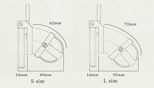 جهاز عفة رجالي معدني بانك من عمر البخار مع قفل قضيب أنبوب قفص العفة التحكم في الرغبة الجنسية لعب للذكور - Product Image 5