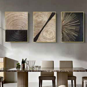 ديكور غرفة المعيشة الحديثة الفاخرة الشمال ملصق مجردة خلفية الجدار Triptych أريكة ضوء اللوحة - Product Image 3
