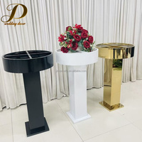 Support de présentation rond en métal JINDA, socle de table doré pour gâteau, fleurs, desserts, décoration de fête