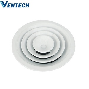 Ventech Giảm Giá Mạnh Bộ Khuếch Tán Không Khí Điều Hòa Không Khí Có Thể Tháo Rời Bằng Nhôm Hvac Bộ Khuếch Tán Trần Tròn Với Bộ Giảm Chấn Bằng Nhựa - Product Image 2