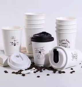 Wholesale Disposable Double Wall Eco-friendly Material Customized logo Printing 4oz 8oz 12oz Coffee and Tea Paper Cup