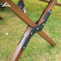 Hochwertiger Aluminium-Rahmen Outdoor Camping-Tisch Tragbarer Leichtgewichtiger Massivholz-Klapptisch Picknick-Aufbewahrungstasche 15kg Tragkraft