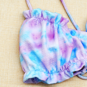 Maßgeschneidertes Neues Design Bedruckter Sexy Mädchen Mikro-Mini Zweiteiliger Bikini-Set Strandkleidung mit Vorderer Schleife Bademode Damen Seitlich Gebundener Tanga-Bikini - Product Image 6