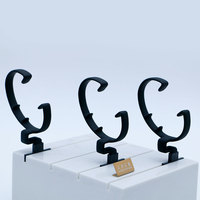 Contador de inmersión de goma simple, soporte de exhibición de reloj de pulsera, soporte de anillo en C vertical para hombre con PIN en T
