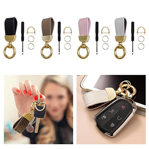 Porte-clés personnalisé en cuir PU, anti-perte, avec anneau en D, organisateur de clés pour hommes - Product Image 5