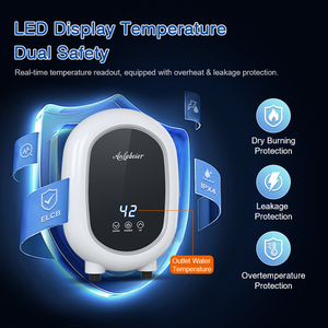 เครื่องทำน้ำอุ่นไฟฟ้าแบบทันทีสำหรับห้องน้ำ ห้องครัว ฝักบัว 3.5kW 7kW ตัวเครื่องพลาสติก ABS พร้อม ELCB หน้าจอสัมผัส - Product Image 5