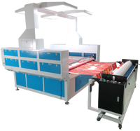 Machine de découpe laser automatique pour tissus, découpe laser de dentelle pour tissus de sublimation