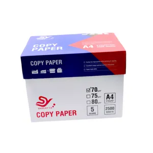 กระดาษ A4 70/75/80กรัมความขาวที่ดีกว่า A4กระดาษลอกเลียนแบบปราศจากฝุ่น100% เยื่อไม้