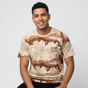 เสื้อยืดแขนสั้นลายพรางสำหรับผู้ชาย ผ้าโพลีเอสเตอร์/คอตตอน แห้งเร็ว ระบายอากาศได้ดี ยืดหยุ่น เหมาะสำหรับการฝึกยุทธวิธี มาตรฐาน ISO - Product Image 1