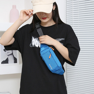 Unisex Waist Bag Nylon Rose Pink Chest Bag Outdoor Fitness Running Mobile Phone Crossbody With Logo Printing - Product Image 2