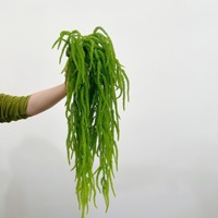 Tanaman gantung buatan berbentuk rambut willow, tanaman air mata kekasih, cabang panjang, latar belakang mawar, bahan bunga pernikahan, tanaman gantung dinding