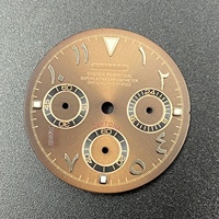 Aksesori Dial Jam Tangan Baru Angka Arab Desain Tiga Jarum Paduan Tembaga 29.5mm Tidak Bercahaya Cocok untuk Mesin VK63