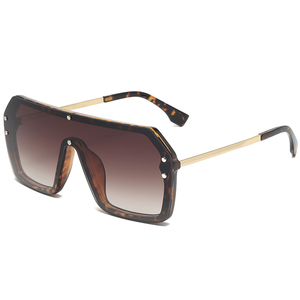Tres hipopos-gafas de sol de plástico para mujer, lentes de sol Unisex con logotipo personalizado, UV400, de marca, planas, con espejo, PC, 2020 - Product Image 6