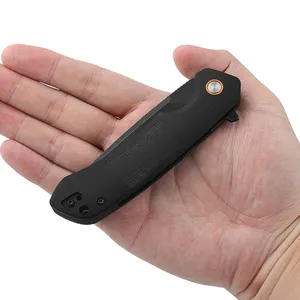 High Quality D2 Steel Folding Pocket Knife Custom Black Coating Stainless Steel Outdoor Folding Pocket Knife