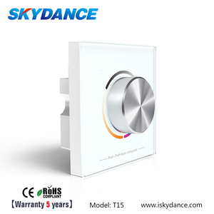 Skydance T15 4 Zones Rf2.4G Dmx512 Thạc Sĩ Tường Glass Cảm Ứng Bảng Điều Chỉnh RGB + CCT Phổ Điều Khiển Từ Xa 100-240V AC Đầu Vào - Product Image 2