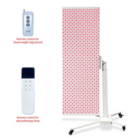 Panneau de luminothérapie infrarouge à 1200 puces LED avec télécommande, lumière rouge 660/850 nm, lampe de physiothérapie pour le corps entier, thérapie par la chaleur rouge