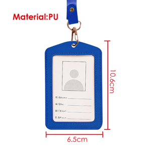 Foska haut de gamme bureau PU nom carte porte-Badge en cuir porte-carte d'identité employé travail Badge - Product Image 2