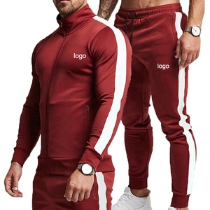 Conjunto <span class=keywords><strong>Deportivo</strong></span> de 2 Piezas con Cremallera, Diseño Personalizado con Logotipo, Sudadera y Pantalones Deportivos para <span class=keywords><strong>Hombre</strong></span>, Conjunto para Correr - Product Image 1