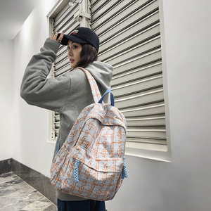 Nueva Mochila Escolar Ligera de Nailon con Diseño a Cuadros, 36 55L, Gran Capacidad, para Chicas de Secundaria y Universidad, con Forro de Poliéster - Product Image 4