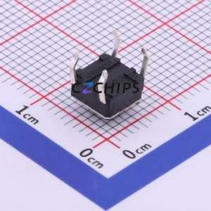 B3F-1020 Tactile Switch Through hole Component (THT)-4P,6x6mm Switch Single Pole Single Throw Round Button 98gf Through Hole - Product Image 2