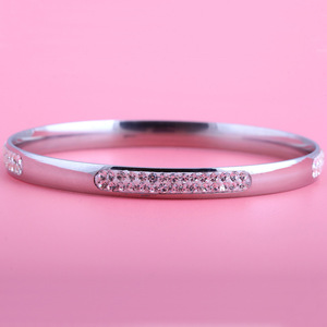 Pulsera de Diamantes de 6 mm, Chapada en Oro de 18K, Acero de Titanio, Corte Brillante Redondo, Diamantes Sintéticos Cultivados en Laboratorio, Unisex, Uso Diario - Product Image 4