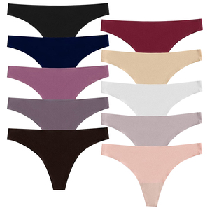 Nuevo Tanga Deportivo Europeo de Seda Helada sin Costuras para Mujer, Sensación de Desnudez, Transpirable, de Una Pieza, para Uso Diario - Product Image 2