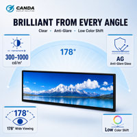 Écran numérique étiré 24 pouces ultra-large LCD pour affichage de produits en magasin, centre commercial, promotion de produits, étiquette de prix