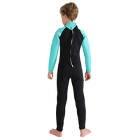 DIVESTAR Wetsuit Anak Lengan Panjang 2.5mm Neoprene Anti-UV Bernapas dengan Ritsleting Belakang dan Logo Depan Khusus untuk Surfing, Snorkeling, dan Berenang