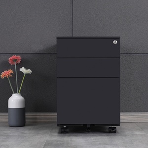 Meuble de bureau moderne à bas prix avec 3 tiroirs en acier, meuble de rangement mobile en métal pour dossiers de bureau - Product Image 6