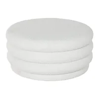 Table basse en polyester 79x79x38 plateau blanc