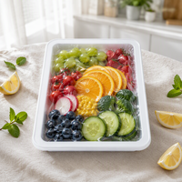Barquette d'emballage alimentaire transparente de qualité alimentaire, haute clarté, jetable, pour viande, fruits de mer, steak, aliments frais