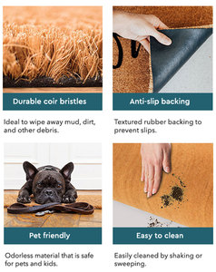 <span class=keywords><strong>Paillasson</strong></span> d'Entrée en Gros, Imitation Fibre de Coco, Base en Caoutchouc, Lavable, Personnalisable, <span class=keywords><strong>Tapis</strong></span> de Bienvenue pour la Maison - Product Image 2