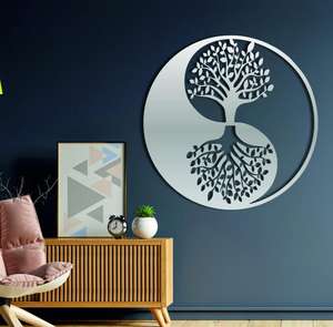 Vente d'usine personnalisée bon marché <span class=keywords><strong>Yin</strong></span> <span class=keywords><strong>Yang</strong></span> <span class=keywords><strong>arbre</strong></span> <span class=keywords><strong>de</strong></span> <span class=keywords><strong>vie</strong></span> décoration murale suspension murale maison salon décor pendaison <span class=keywords><strong>de</strong></span> crémaillère mur en métal - Product Image 2