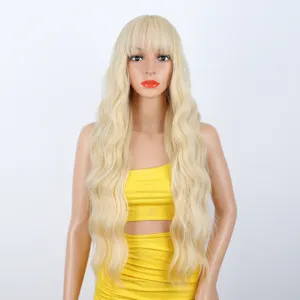 Perruques colorées 613 blondes perruque Body Wave en fibre synthétique résistante à la chaleur 13*4 Hd Lace Wig