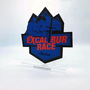 Placa de Premio Artística Única de Acrílico con Impresión 4C, Copa de Madera Grabada con Láser con Diseño de Trofeo para Medalla de Recuerdo - Product Image 6