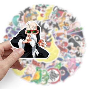 50 autocollants décoratifs en PVC imperméables pour bagages, fenêtres de voiture, ordinateurs portables, DRAGON <span class=keywords><strong>BAII</strong></span> Z Son Goku Vegeta Buu Bulma, autocollants de dessins animés, autocollants d'anime - Product Image 3