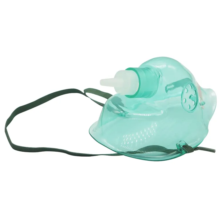 Masque à oxygène médical jetable en PVC certifié ISO avec tube