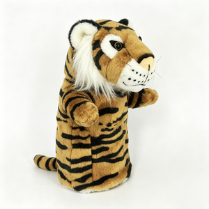 Marioneta de mano personalizada con estampado de tigre, marioneta de tigre a rayas, marioneta de tigre peluda, marioneta de tigre realista, peluche de tigre con cola - Product Image 2
